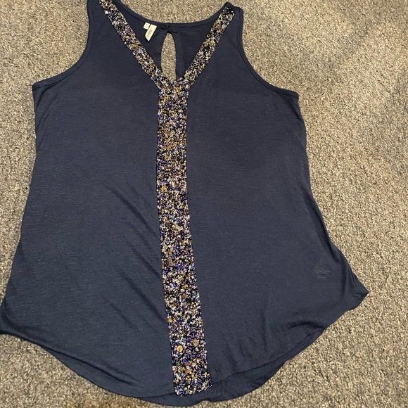 Studio Y beaded tank blue M - Picture 10 of 15